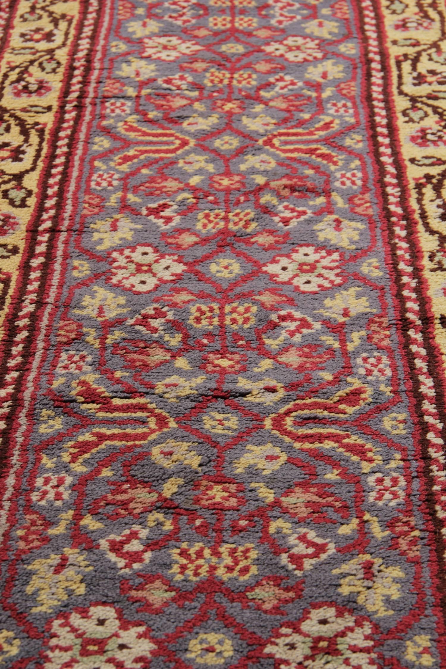 Vegetable Dyed Handmade Carpet Rare Antique Rugs, English Ax minster Art Deco Rug, Rug for Sale For Sale