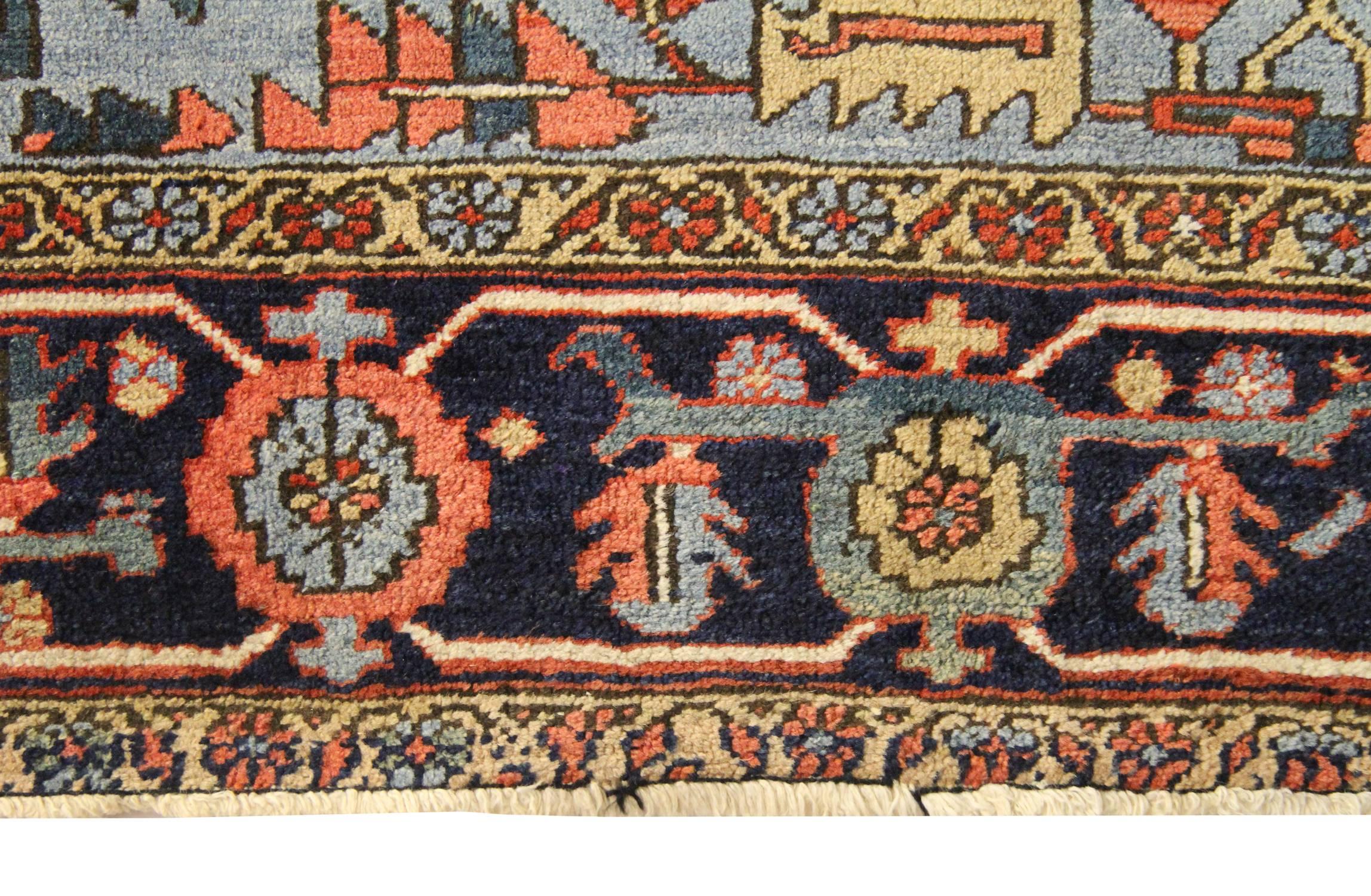 Heriz Serapi Antique Persian Rugs, Carpet Rug from Heriz