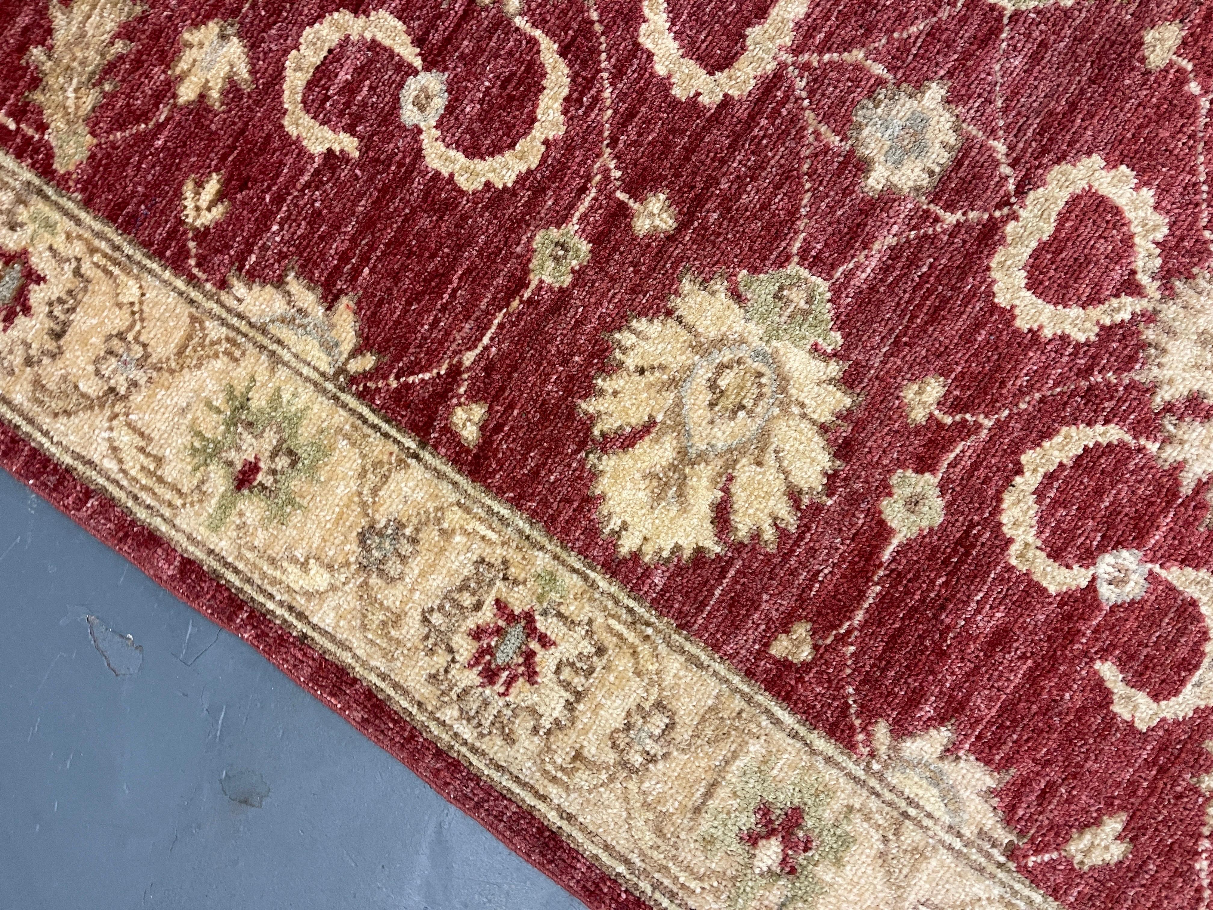 Tapis de couloir traditionnel rouge vin, tapis de couloir en laine bordeaux décoratif pour la maison en vente 5