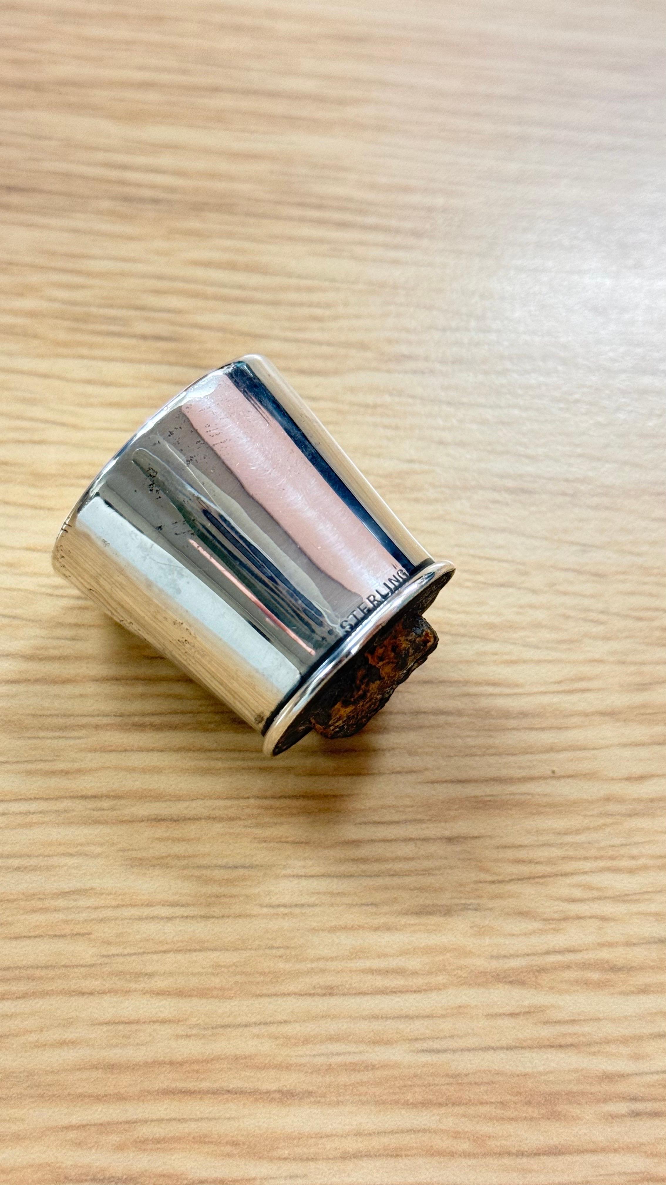 DECANTERO DE PLATA para beber Cristalería para vino Raras jarras antiguas 7 copas en venta 5