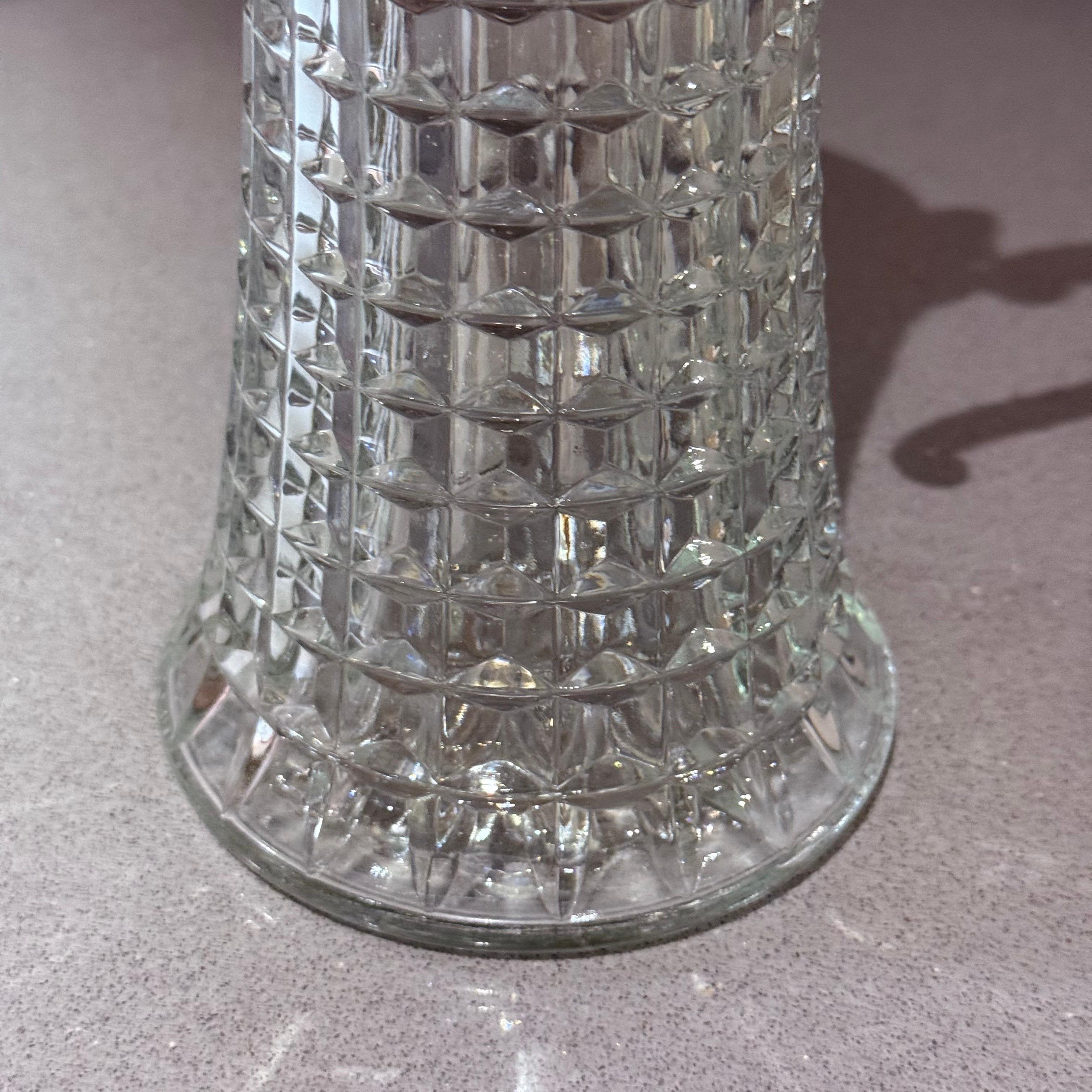 Fin du XIXe siècle Pichet en argent ancien, Italie Crystal CLARET JUG Decorative Crystal Flask Silver en vente