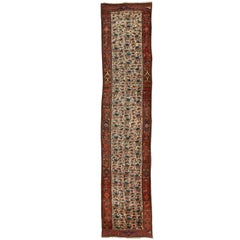 Tapis de couloirs de luxe anciens, tapis de couloirs de tapisserie faits main, tapis de couloir oriental 