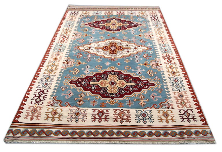 Antique Rug Serbian, Handmade Carpet, Vintage Kilim Rugs, Geometric ...