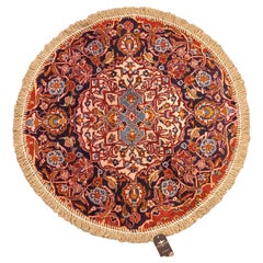 Handmade Round Rug Doormat Oriental Circular Interior Carpet Mat Entrance Way