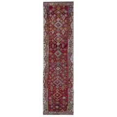 Antique Turkish Kilim Runner, stair runners or hallway runner rugs