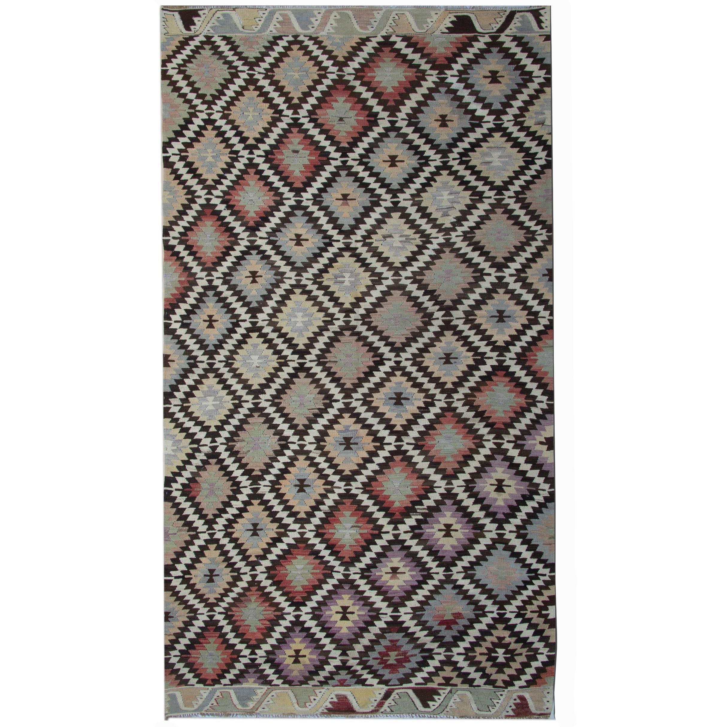 Antiker handgefertigter Teppich Türkischer Kelim Teppich Orientalische Teppiche Traditionelle Teppiche 
