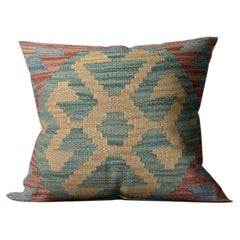 Traditional Geometric Cushion Cover, Vintage Afghan Kilim Pillow Home Decor