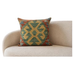 Traditional Geometric Cushion Cover, Vintage Afghan Kilim Pillow Home Decor