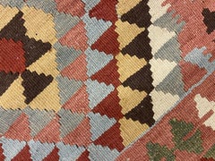 Traditional Multicolour Kilims Wool Area Geometric Carpet Tribal Kilim Rug