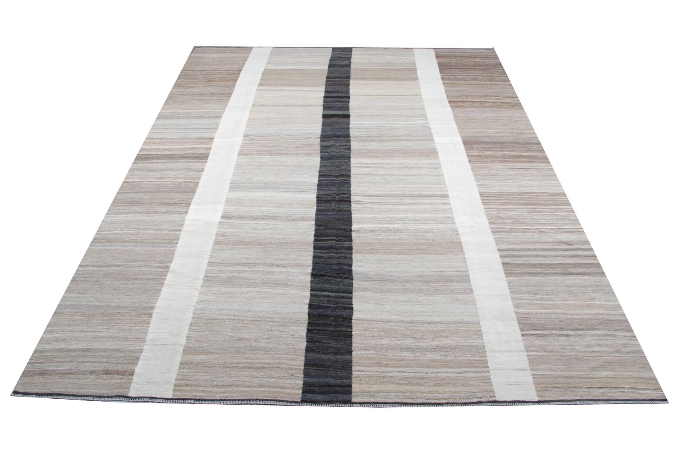 Vegetable Dyed Persian Style Rugs, Kilims from Afghanistan, Modern Striped Kilim Rugs,