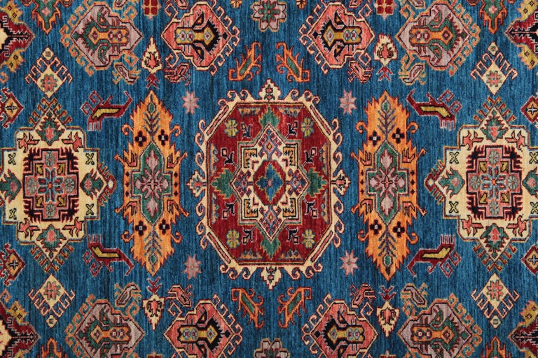 Afghan Blue Kazak Rugs, Carpet from Afghanistan For Sale at 1stdibs