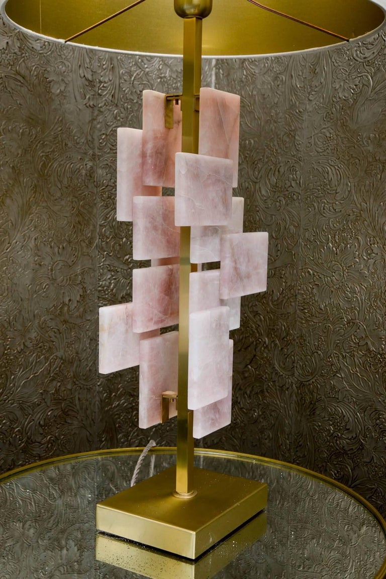 Pair of Pink Quartz Lamps at 1stDibs