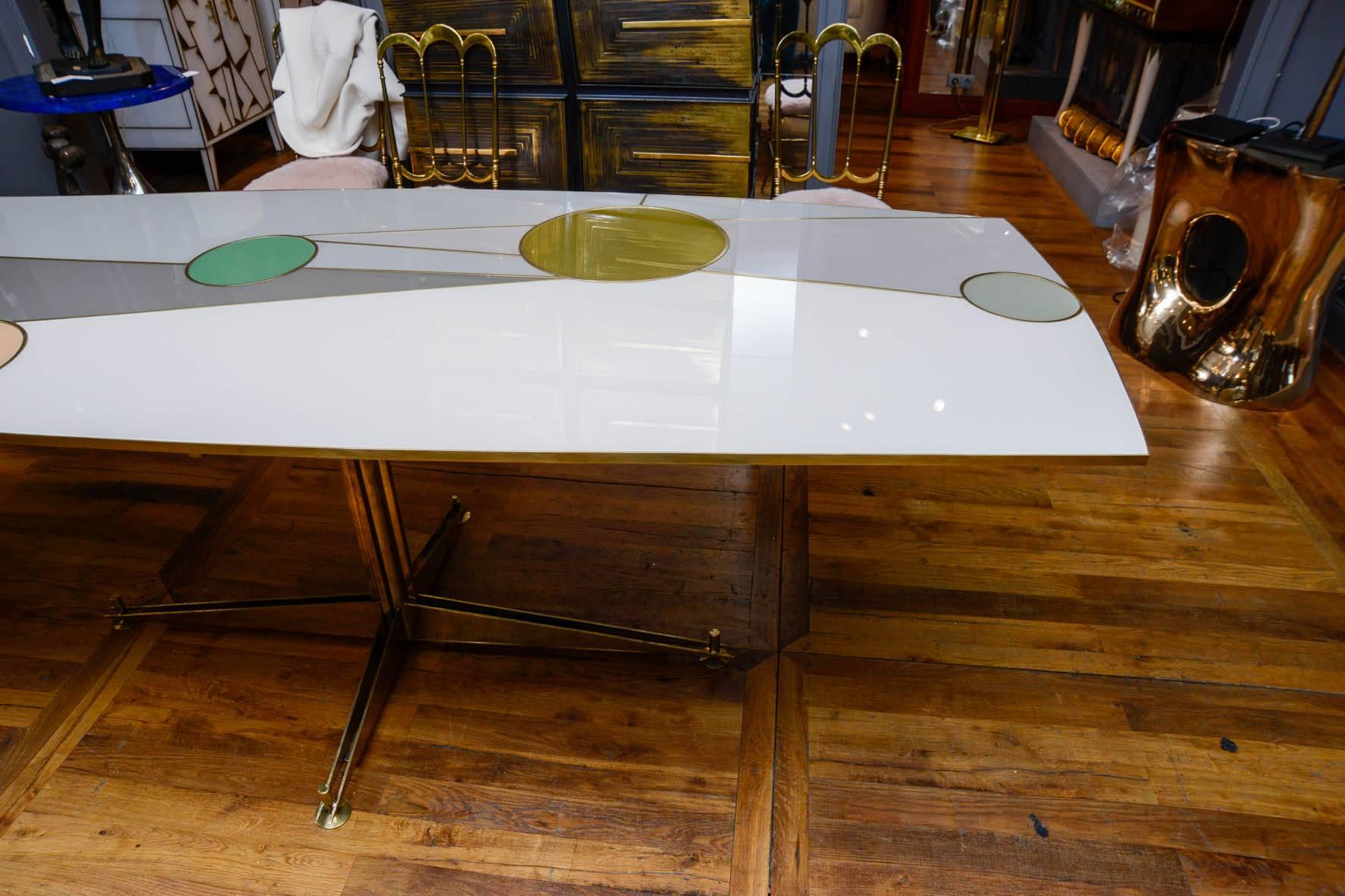 Modern Dining room table in mirror At Cost Price For Sale