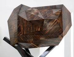 Extraordinary Ziricote Wood Sculpture-Cabinet