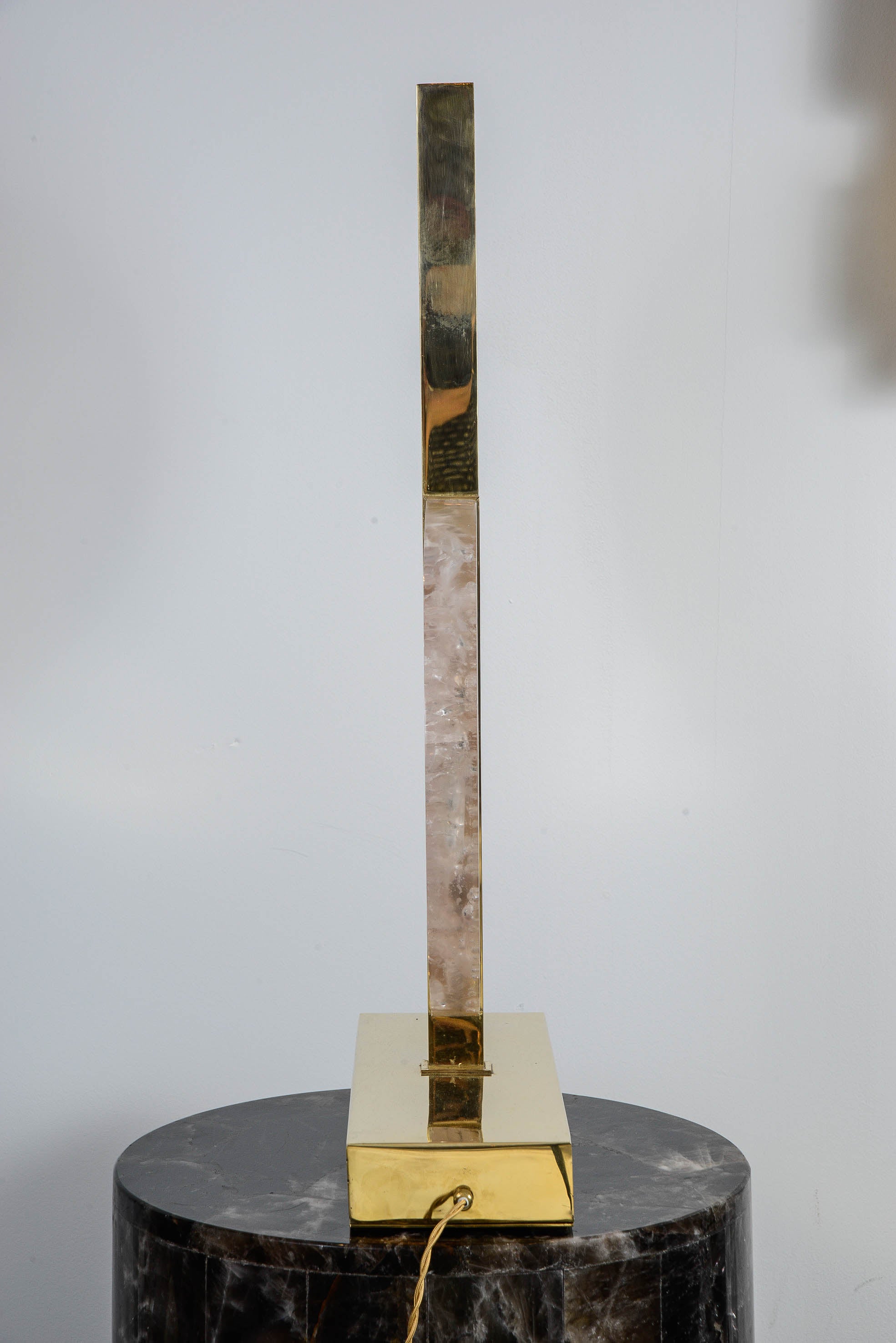 Contemporary Original Resin and Brass Lamp For Sale