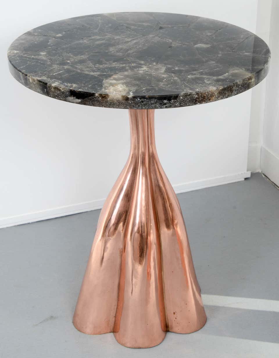 Pair of Modern Blue Pedestals For Sale at 1stdibs