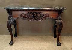 George Il mahogany pier or console table of large size, in the manner of Kent