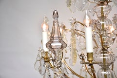 Exceptional 18th c. French gilt bronze and crystal chandelier