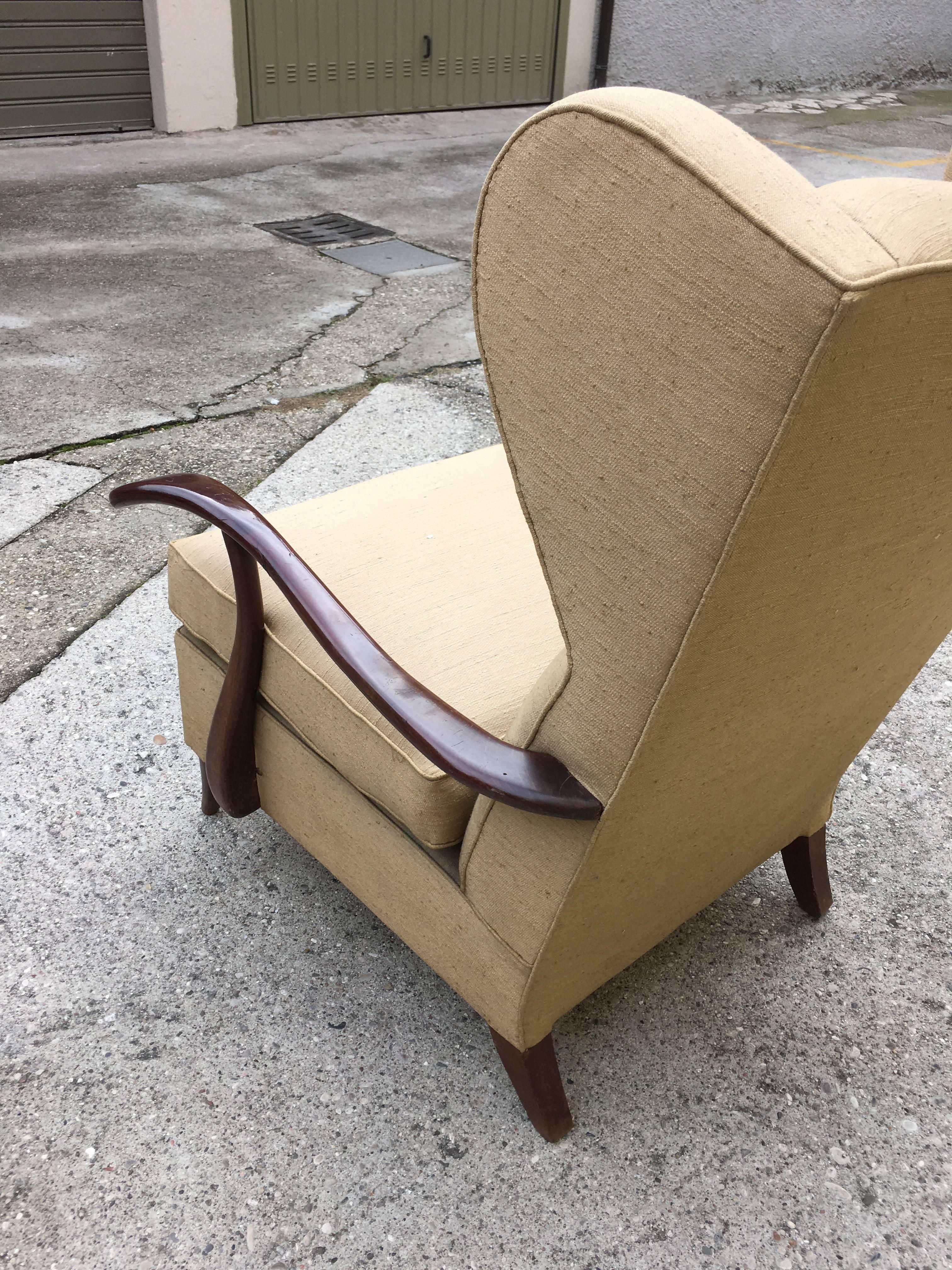 Pair of Armchairs, Design Paolo Buffa In Good Condition In Saint-Ouen, FR