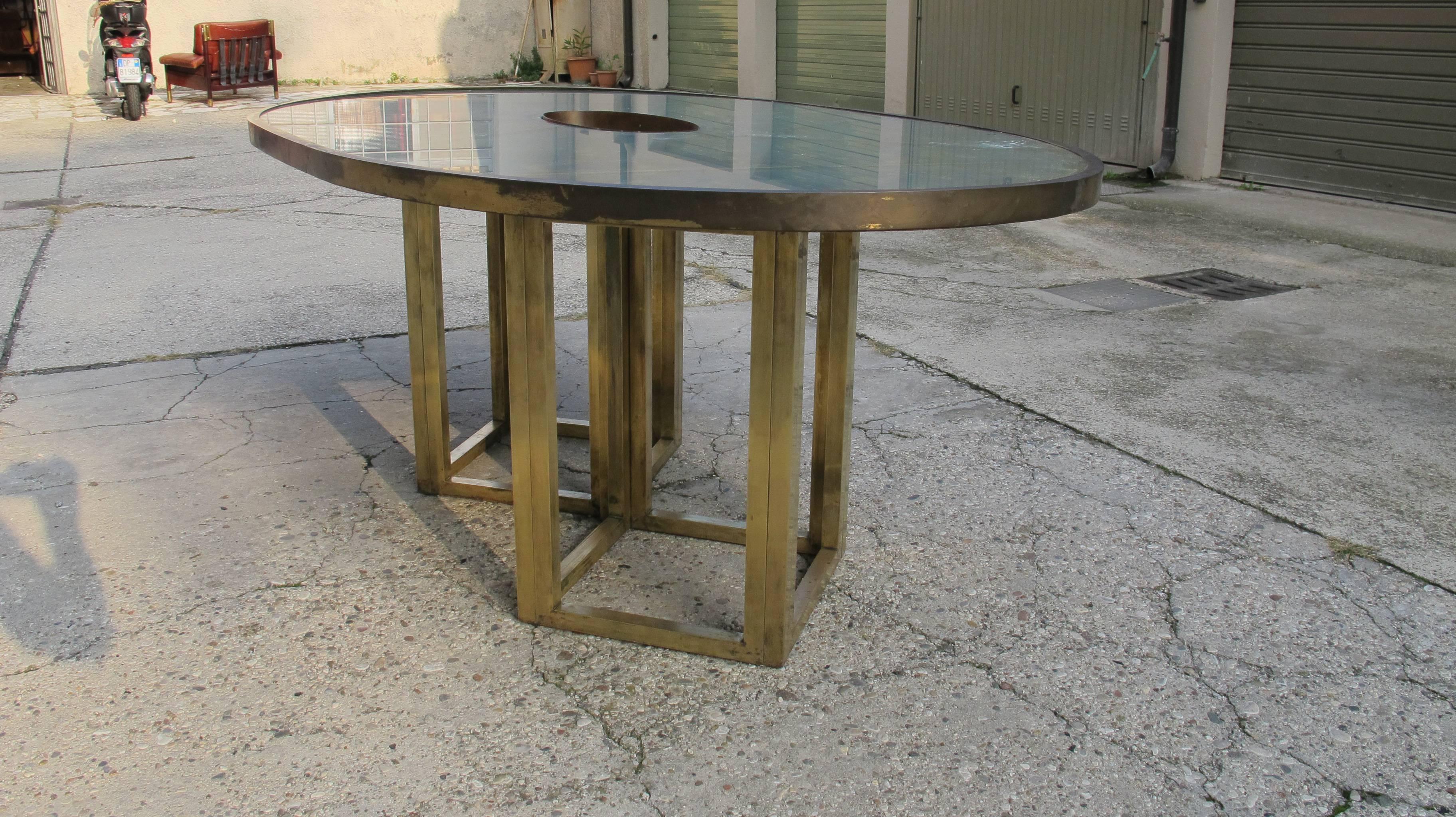 Brass Beautiful Table, Sandro Petti Design 1970 For Sale