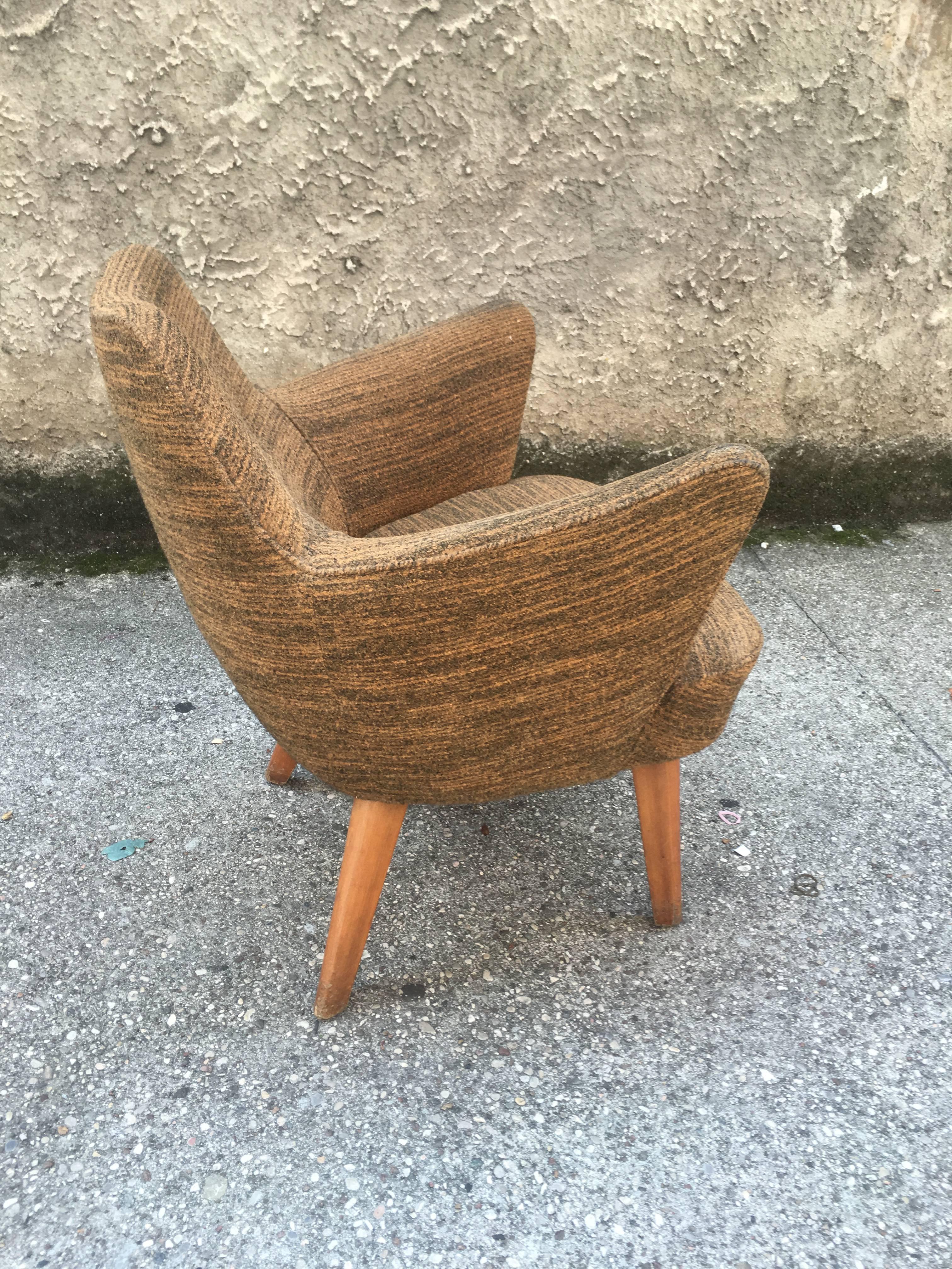 Pair of Armchairs Designed by Gio Ponti in 1940 In Good Condition For Sale In Saint-Ouen, FR