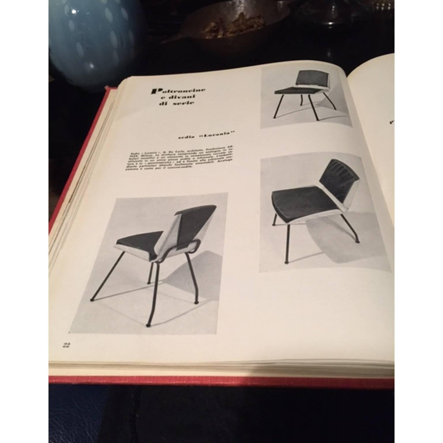 Ten Rare Chairs, Design G.De Carlo Arflex, 1950 In Excellent Condition For Sale In Saint-Ouen, FR