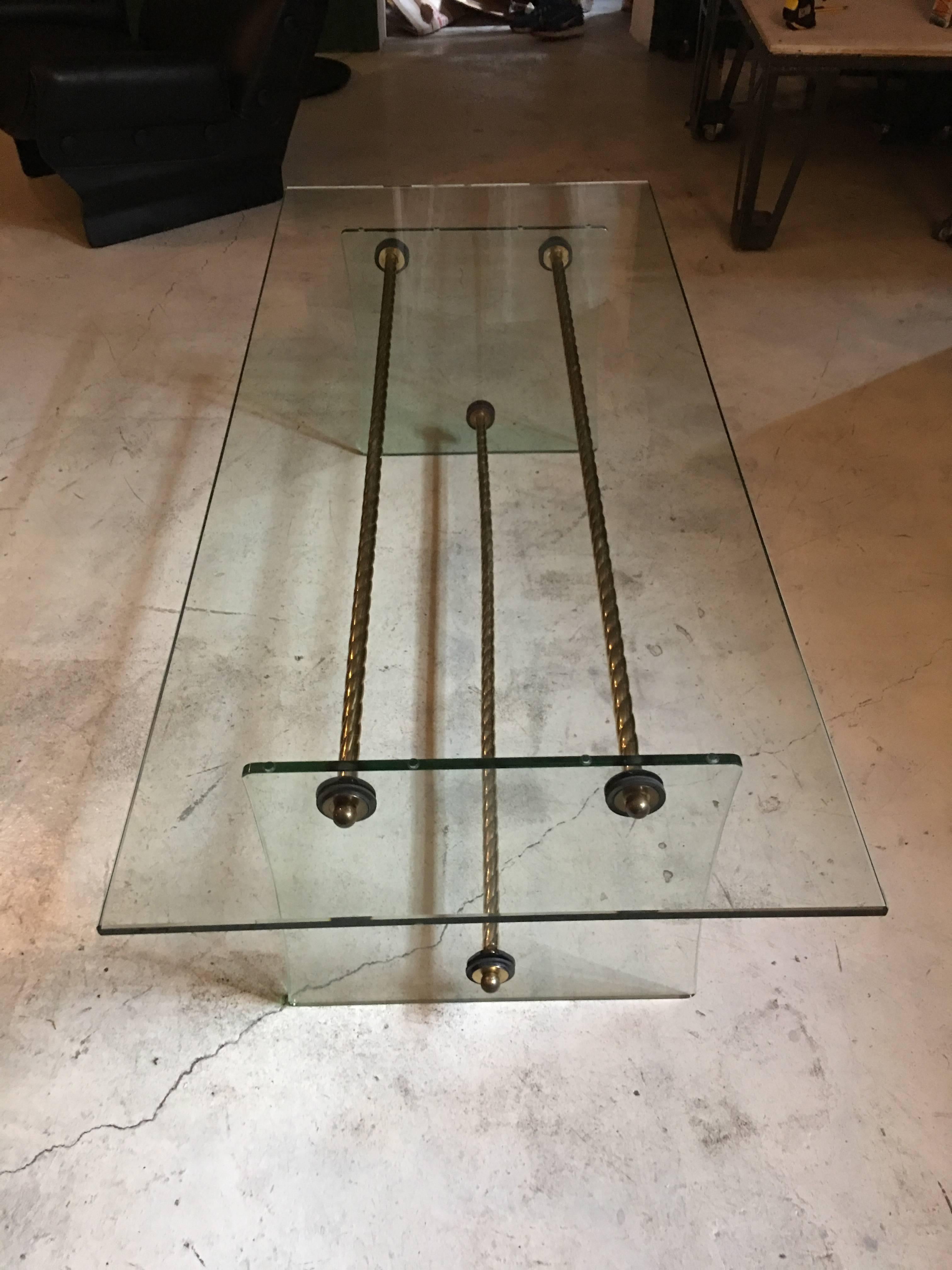 Mid-20th Century Beautiful Coffee Table Design Fontana Arte, Attributed 1940 For Sale