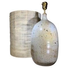 Large French sandstone Table Lamp from 1970