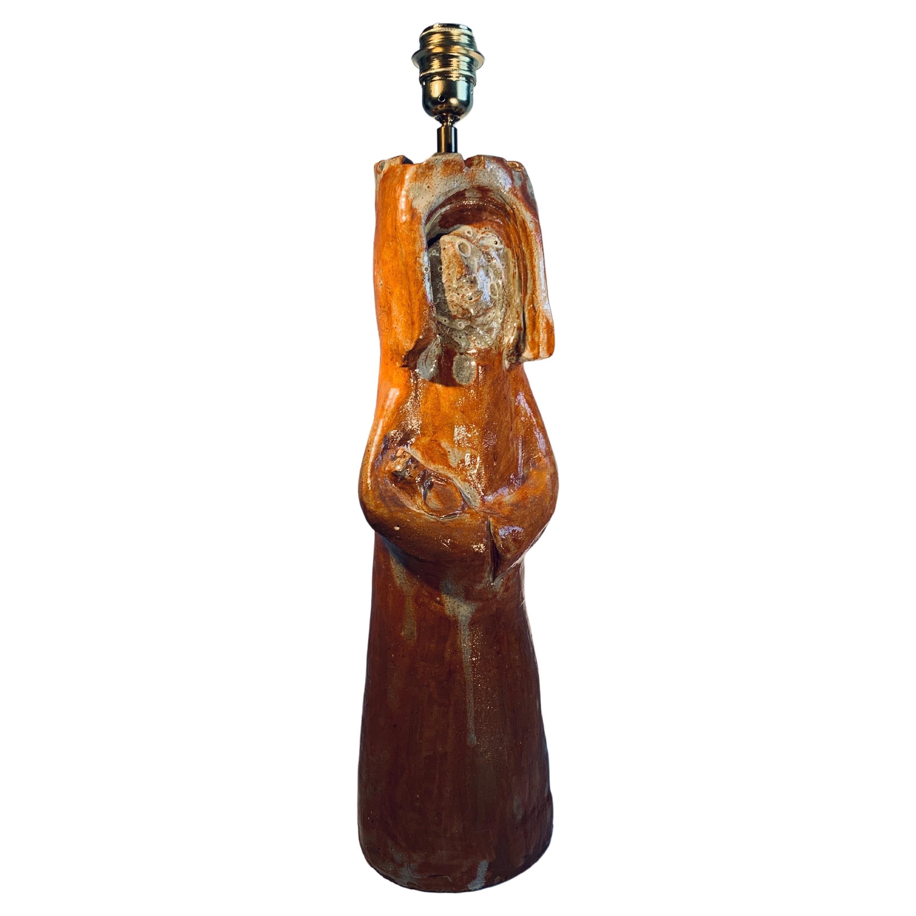 Graceful French Sculpture Table Lamp from the 1950s For Sale