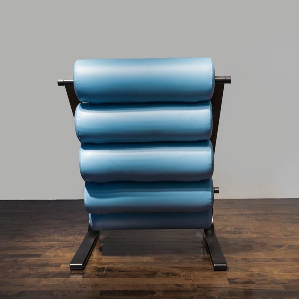 Steel Pair of Balestra Lounge Chairs by Marzio Cecchi