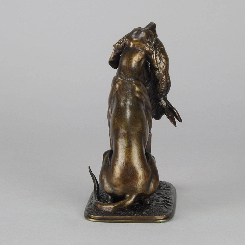 Bronze Pointer with Hare For Sale