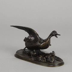 Canard Avec Ses Canetons by Pierre Jules Mene