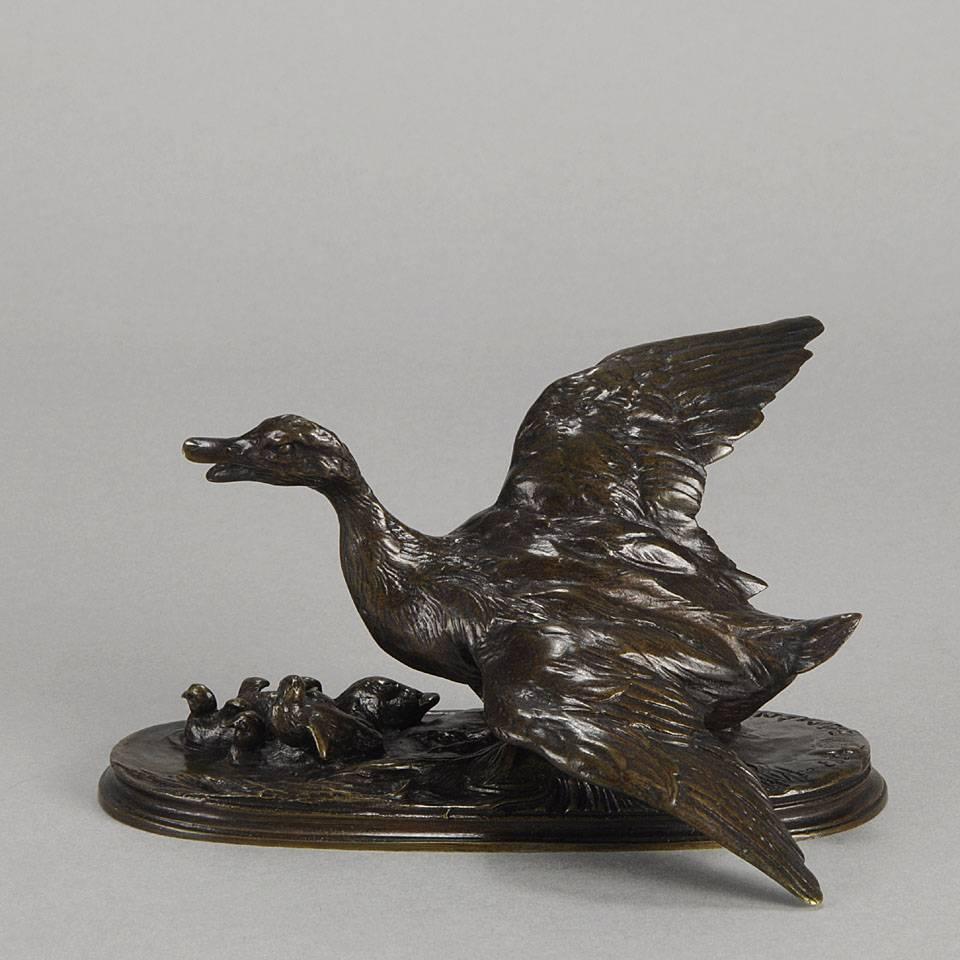 Canard Avec Ses Canetons by Pierre Jules Mene In Excellent Condition For Sale In London, GB