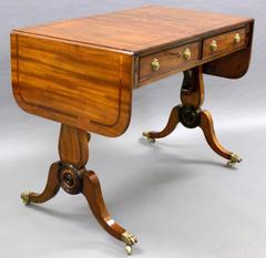 Regency Mahogany Sofa Table of Very Desirable Shallow Proportions