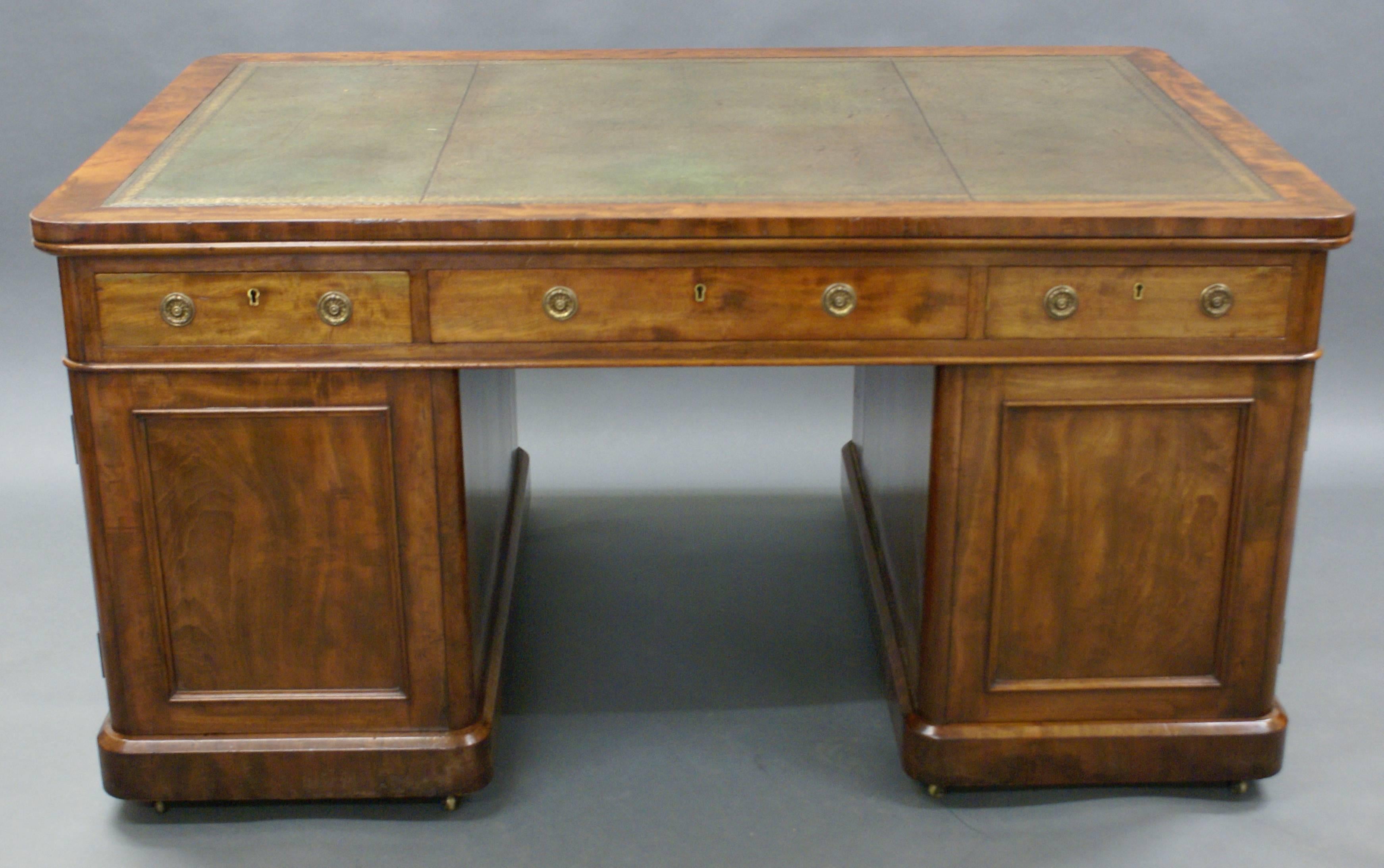 Impressive Early Victorian Partners Desk For Sale 1