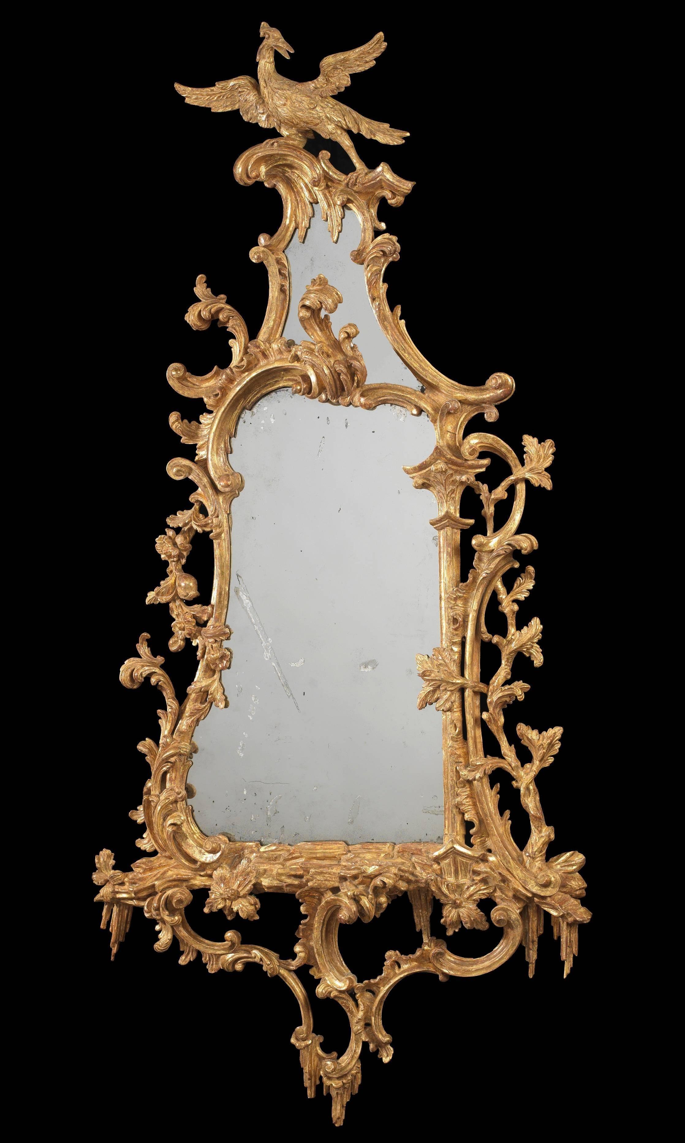 18th Century George III Giltwood Girandole Attributed to Thomas Chippendale In Good Condition In London, GB
