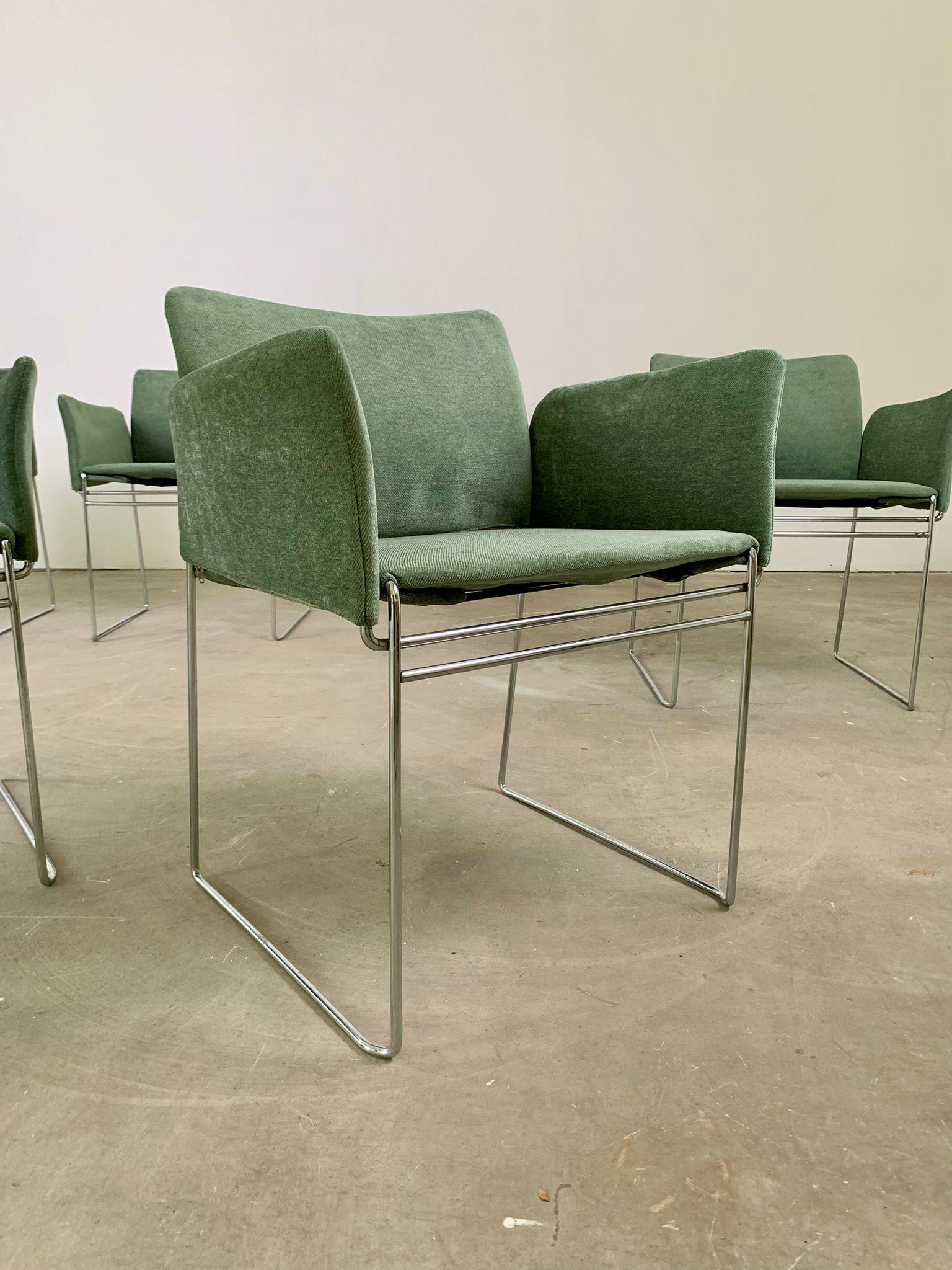 Juego de siete sillas Maja de Kazuhide Takahama para Cassina, años 60, Italia Mid-20th Century en venta