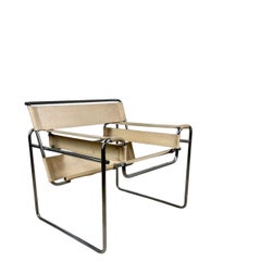White Wassily B3 Armchair by Marcel Breuer for Gavina, Italy, 1960s