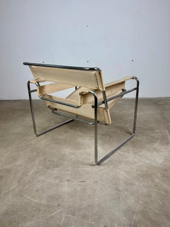 White Wassily B3 Armchair by Marcel Breuer for Gavina, Italy, 1960s