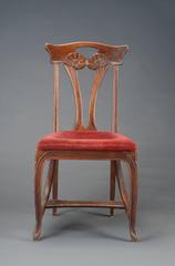 Rare Original Beech Stained Chair by Eugene Gaillard, circa 1900