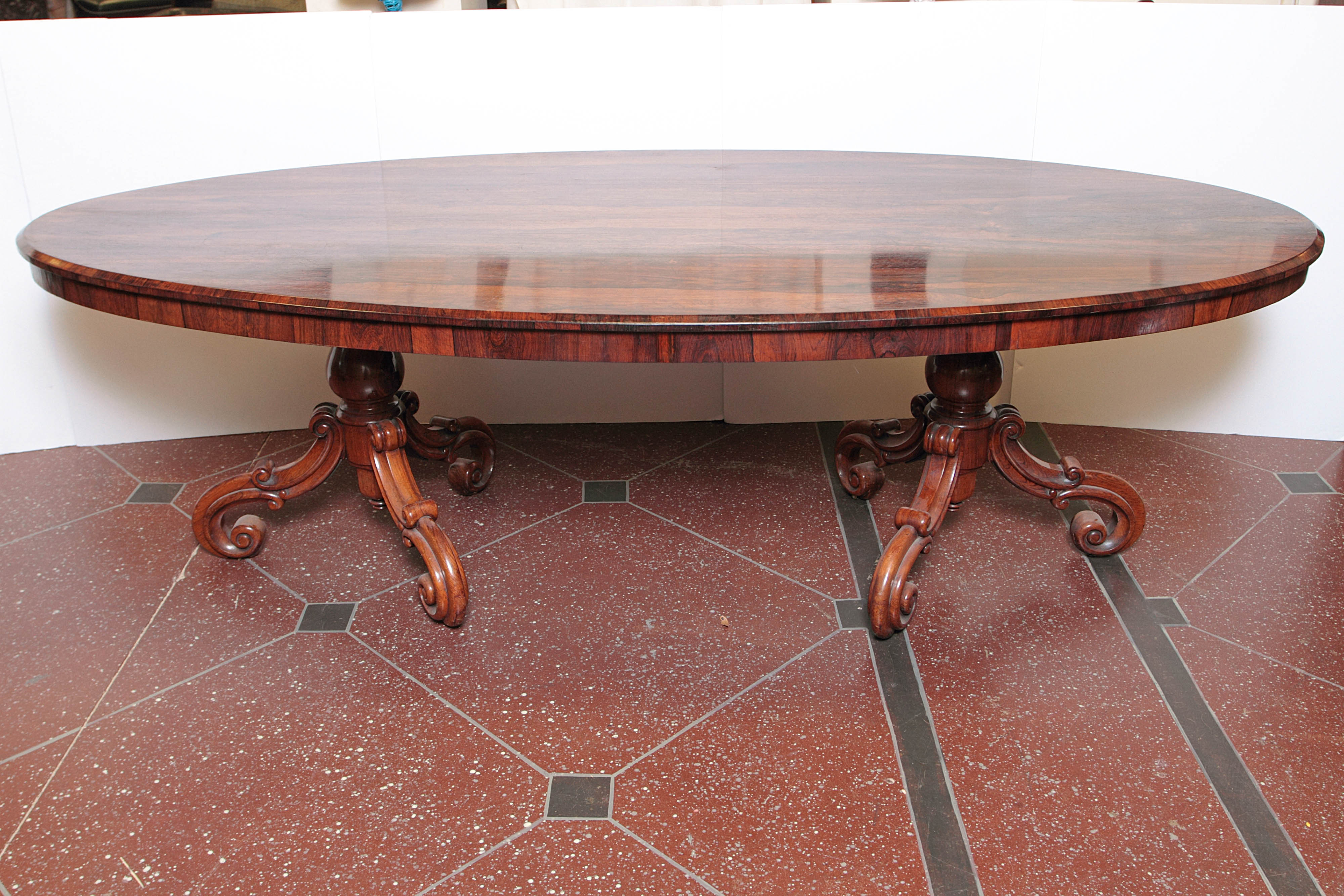 19th Century Portuguese Oval Rosewood Table