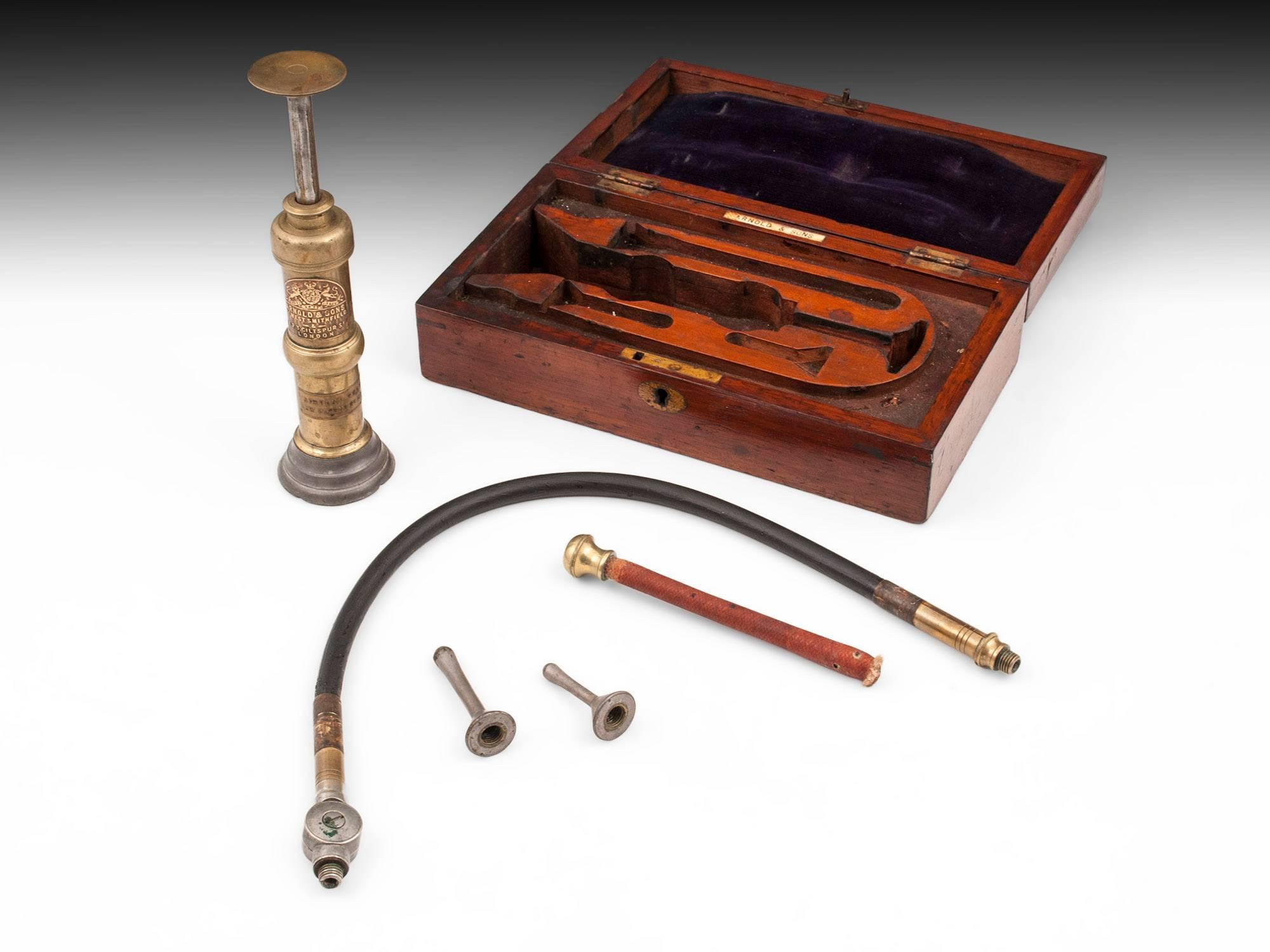 British Antique Medical Arnold & Sons Stomach Pump and Enema Set