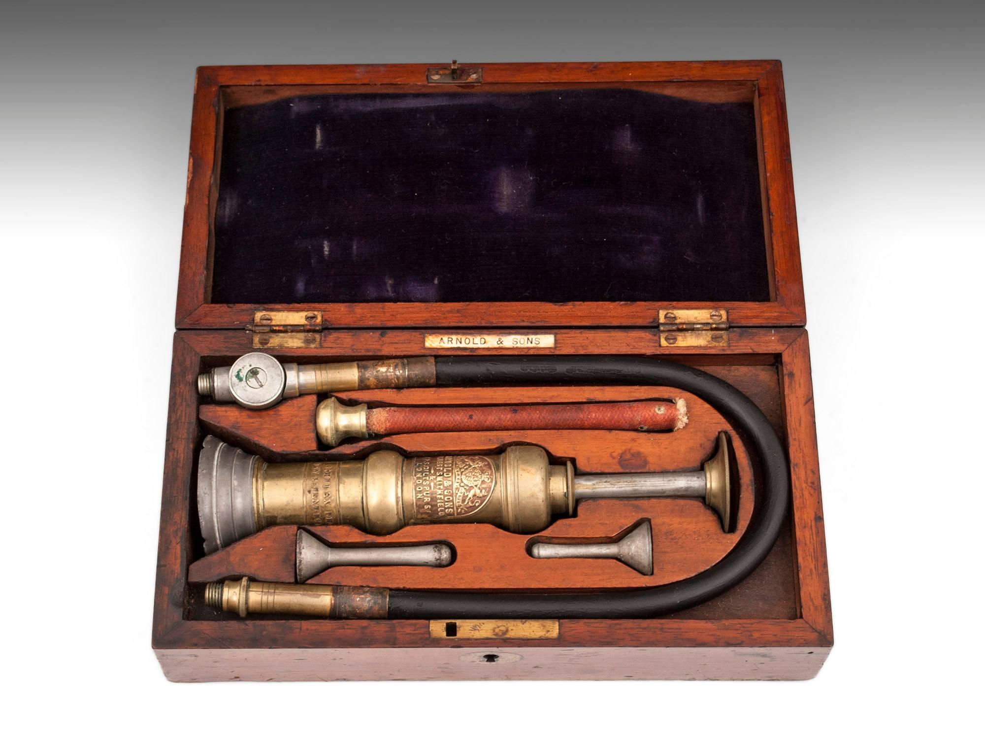 Other Antique Medical Arnold & Sons Stomach Pump and Enema Set