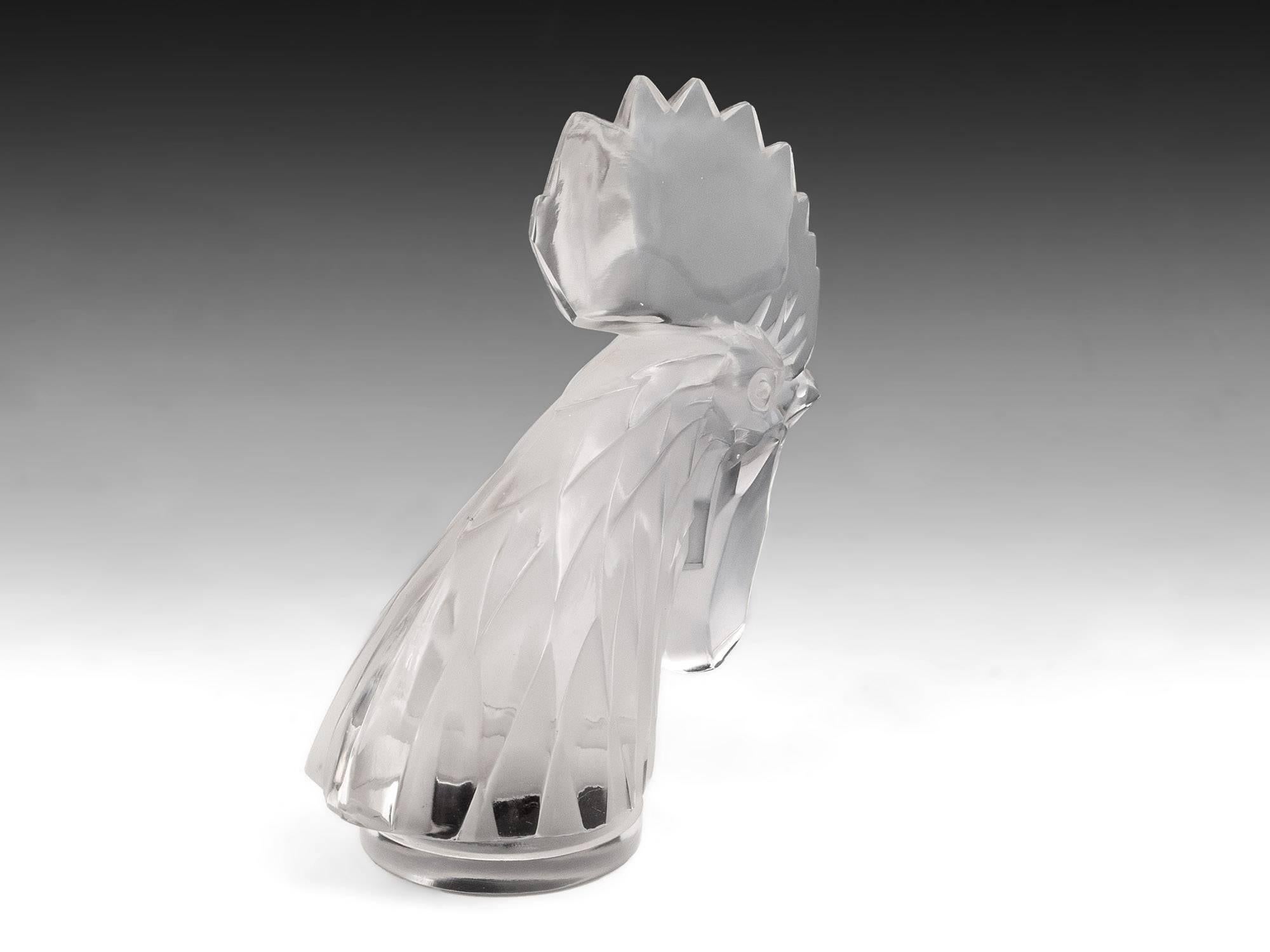 Art Deco Rene Lalique Tete De Coq Cockerel's Head For Sale