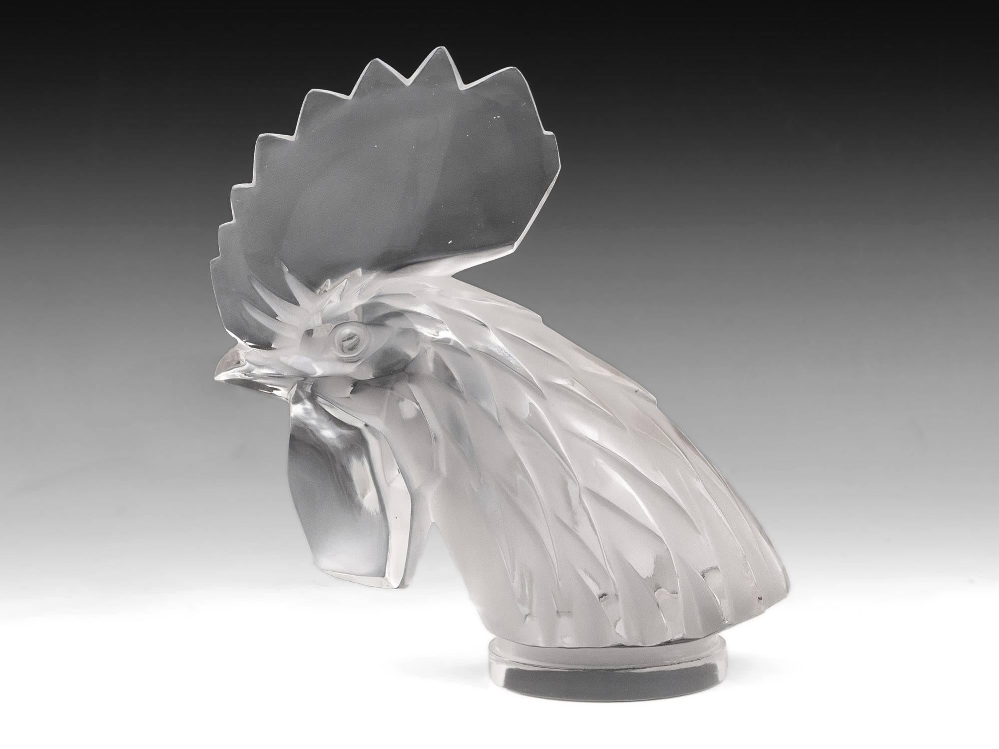 French Rene Lalique Tete De Coq Cockerel's Head For Sale