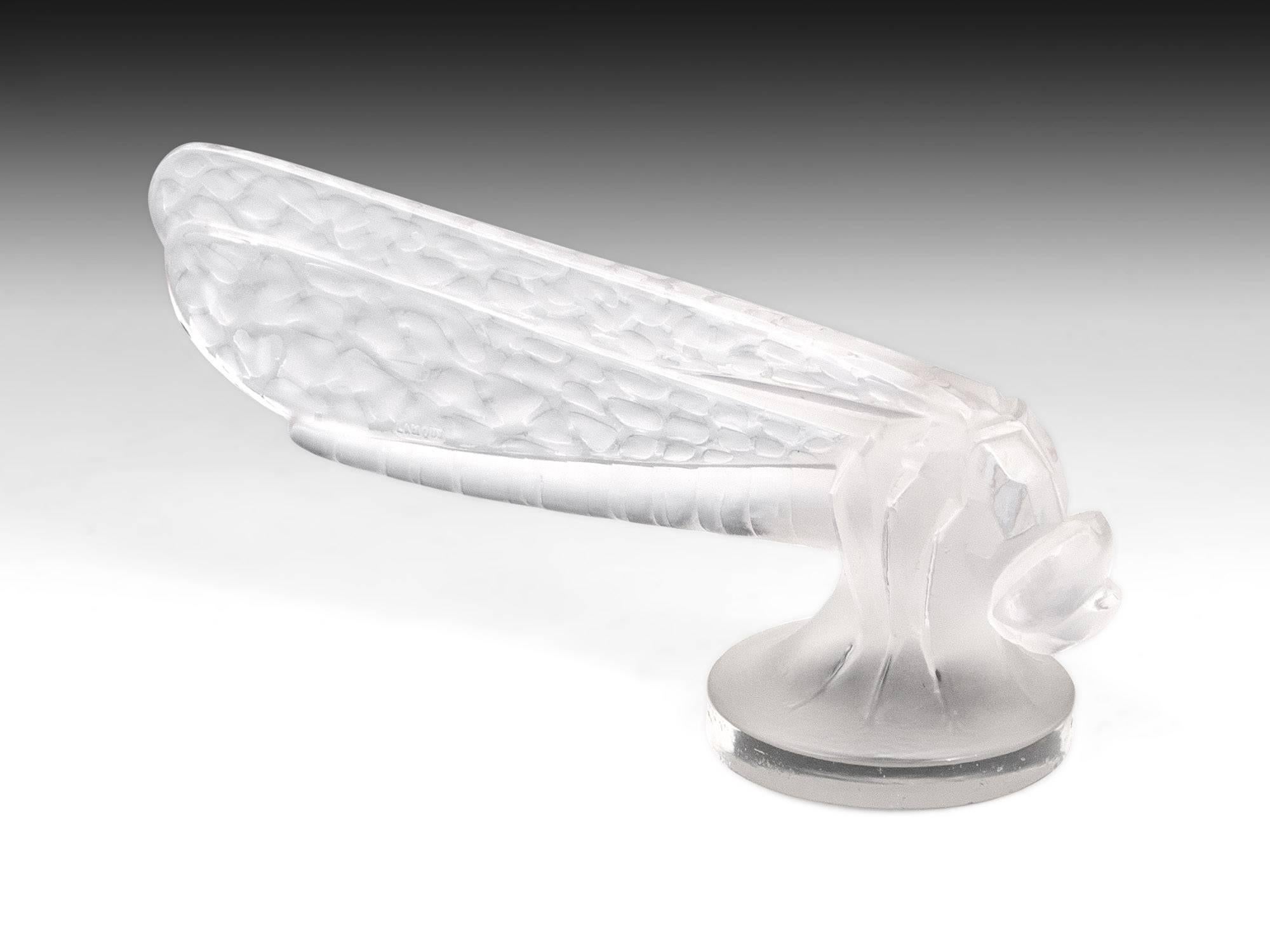 Lalique Petite Libellule / small dragonfly car mascot. Model number: 1144 

These wonderful glass Lalique car mascots were originally made as car hood ornaments in the 1920s by famous glass make René Jules Lalique, who started a company using his