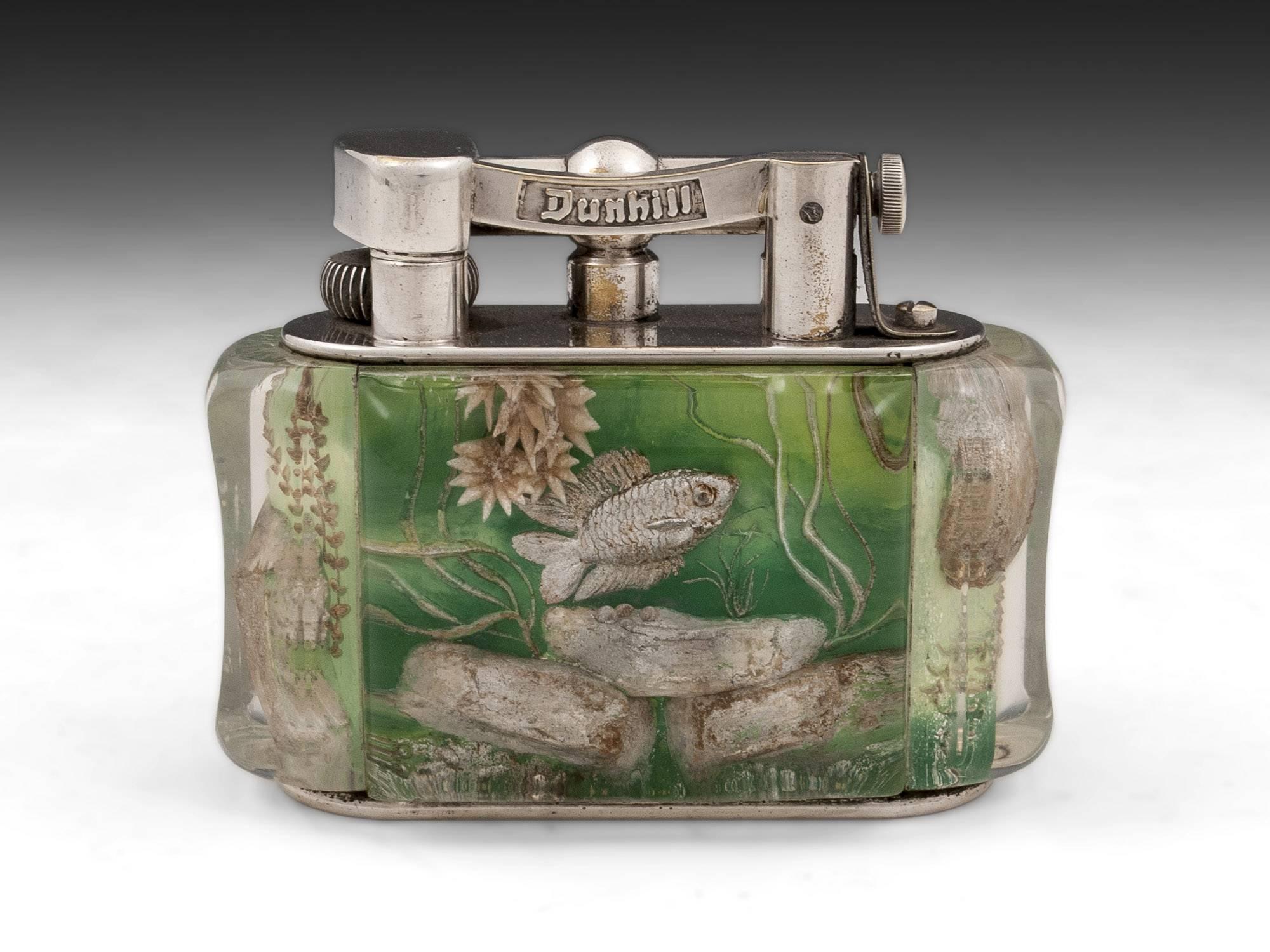 Aquarium table cigarette Lighter by Alfred Dunhill. 

This 
