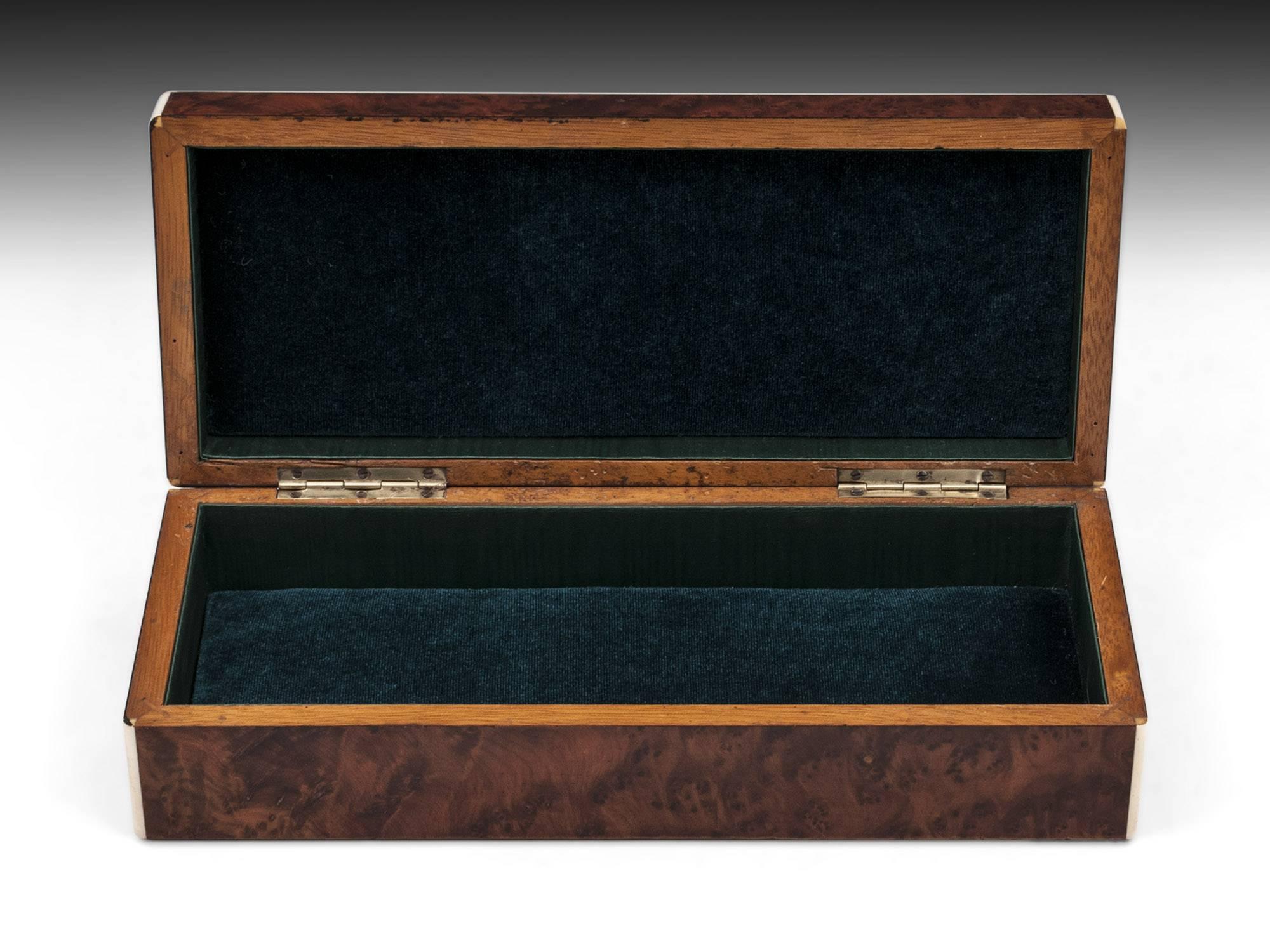 Art Deco Thuya Glove Box with Bone Edging 1