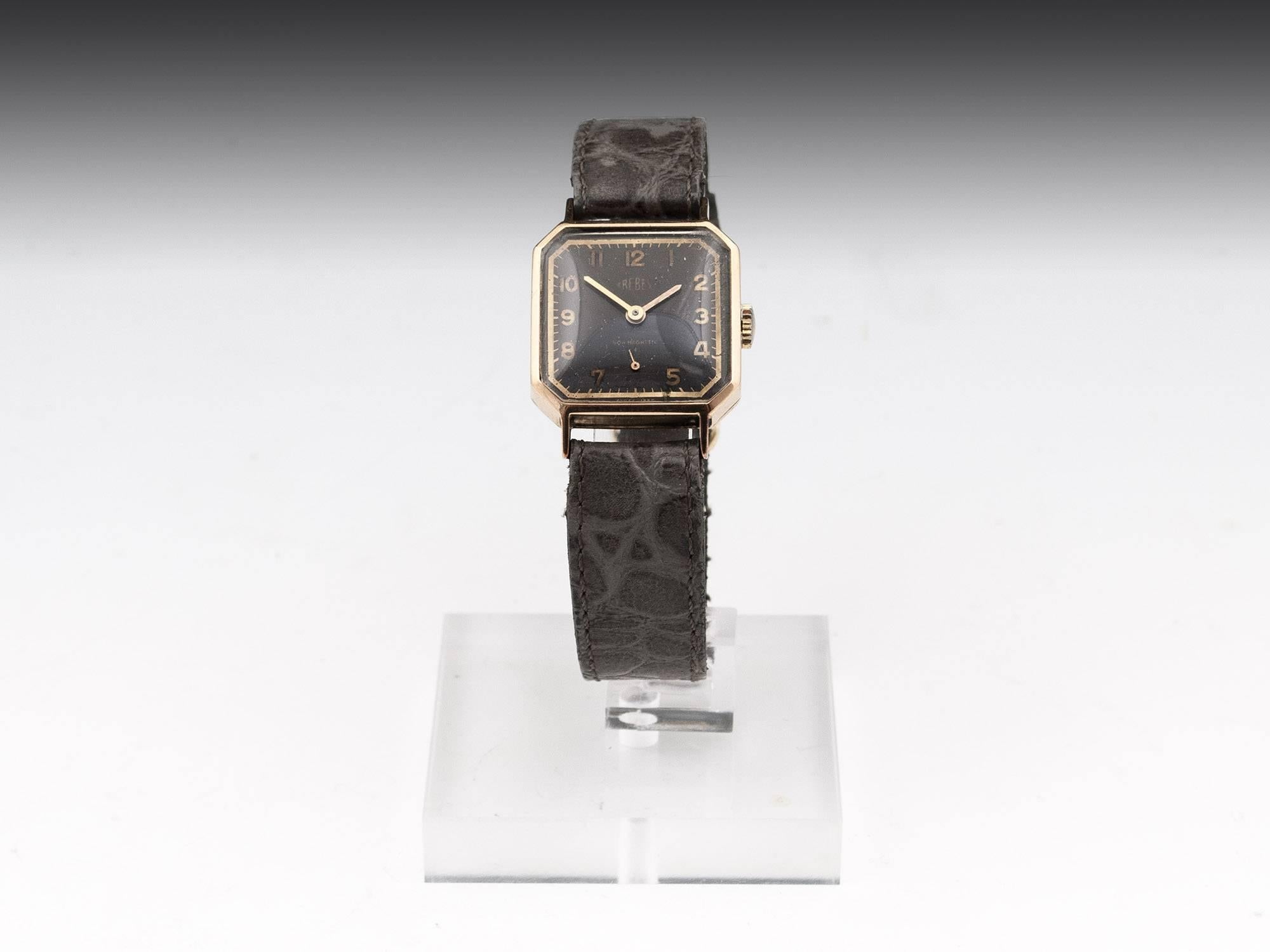 trebex vintage gold watch