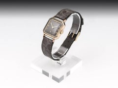Vintage Trebex 9-Carat Gold Wrist watch with Leather Strap